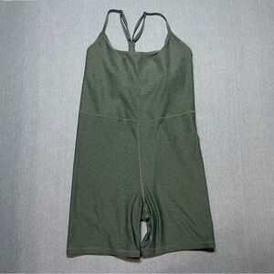 Old Navy Cloud+ Racerback Bodysuit Romper 6 inch Inseam Size L in Underwater